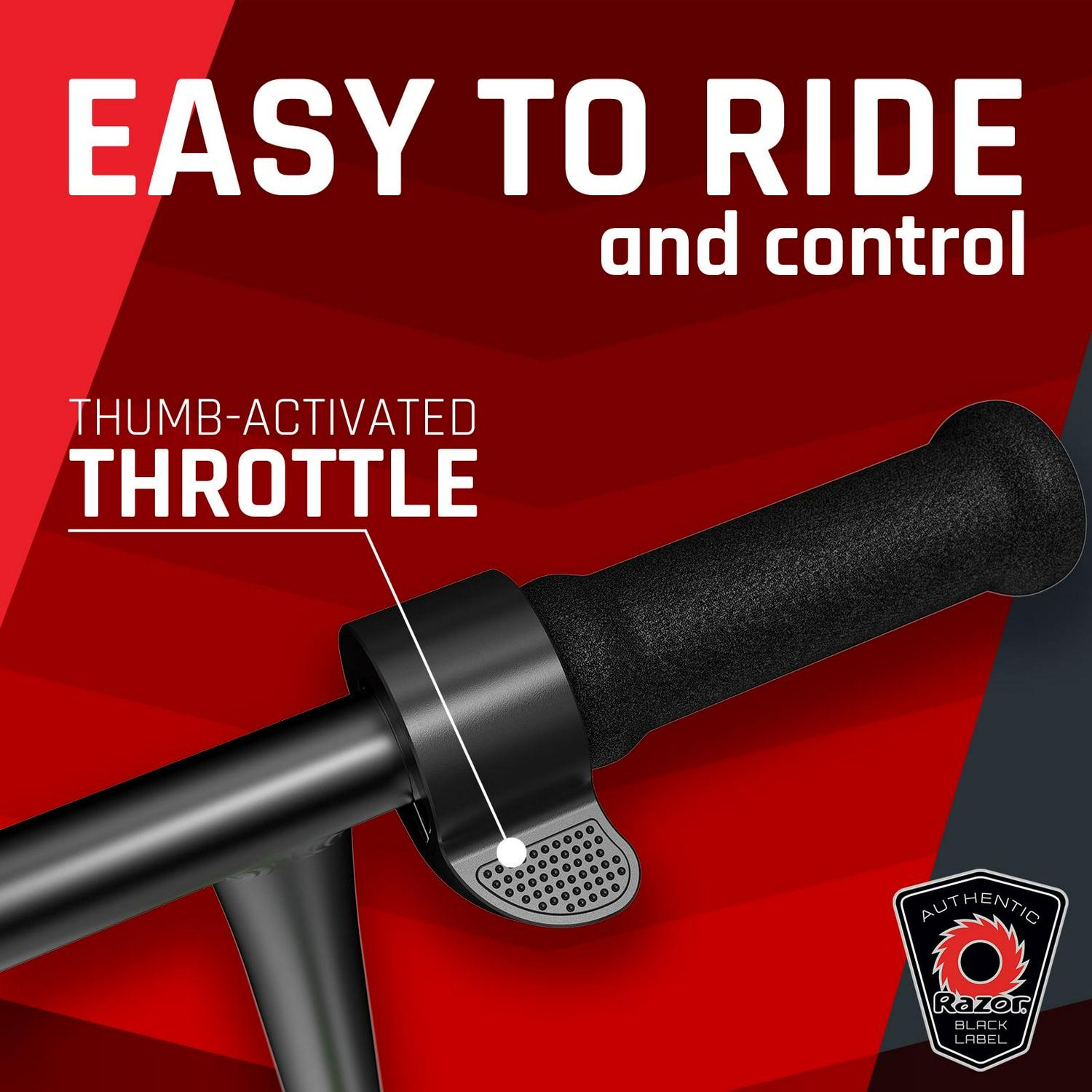 Razor Black Label E90 Electric Scooter - Green, for Child Ages 8+ and up to 120 lbs, up to 10 mph - Image 4