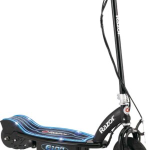 Razor E100 Glow Electric Scooter for Kids Age 8+, LED Light-Up Deck, 8" Air-filled Front Tire
