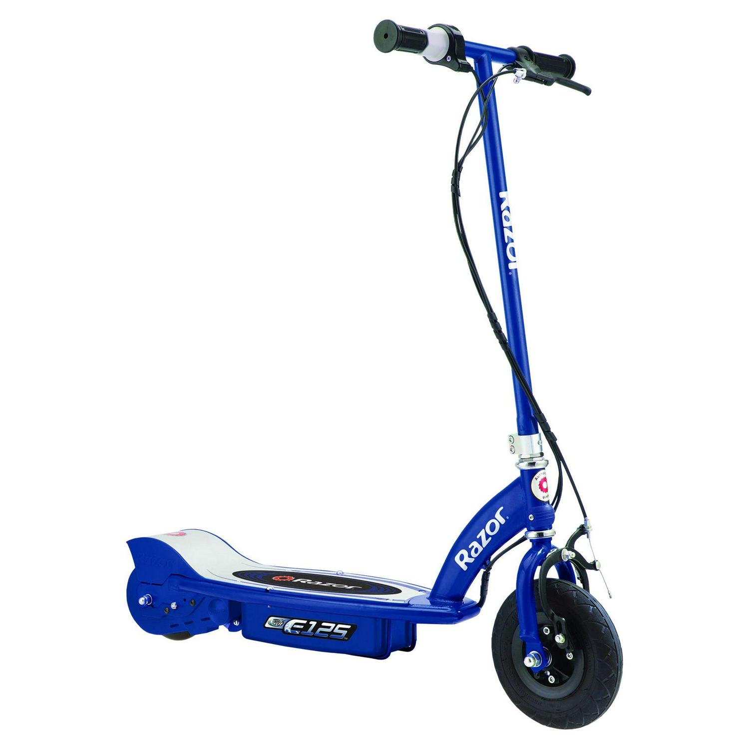 Razor E125 Kids Ride On 24V Motorized Battery Powered Electric Scooter Toy, Blue