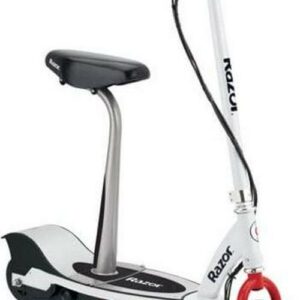 Razor E200S 24V Seated Electric Scooter - Red/White, up to 12 mph, 8" Pneumatic Tire, for Teen 13+