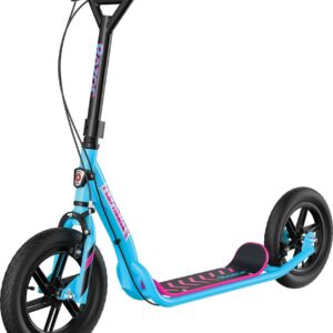 Razor Flashback Kick Scooter – Blue, BMX Style, 12" Mag Wheels Air-filled Tires, for Kids and Teens