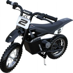 Razor Dirt Rocket MX125 Electric-Powered Dirt Bike - Black with Decal Included, for Child 5+