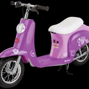 Razor Pocket Mod Classic - Euro Style Electric Scooter for Ages 8+, Kiki Purple, Vintage-Inspired Desing, High/Low Speed Switch, Up to 80 Minutes Ride Time
