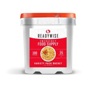 ReadyWise PREP STORAGE MEAL for BACKPACKING and CAMPING, 100 Serving Emergency Food Supply Bucket