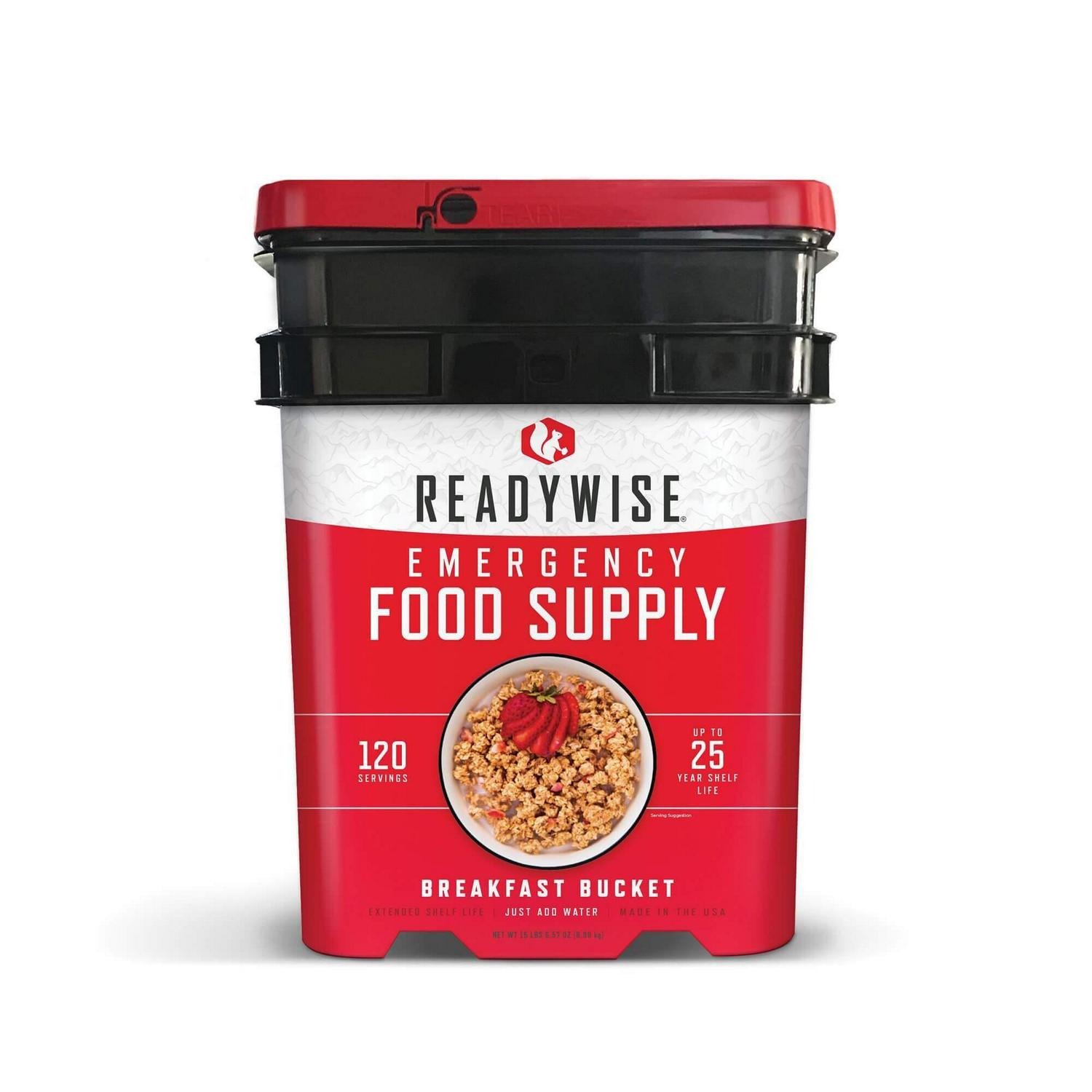 ReadyWise 120 Serving Freeze Dried Breakfast Bucket, Emergency Food - Image 8