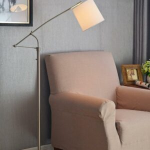 Reeler Adjustable Floor Lamp with Silver Finish