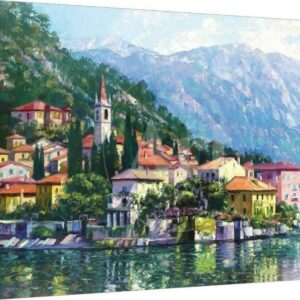 Reflections of Lake Como, Stretched Canvas Wall Art by Howard Behrens Sold by ArtCom