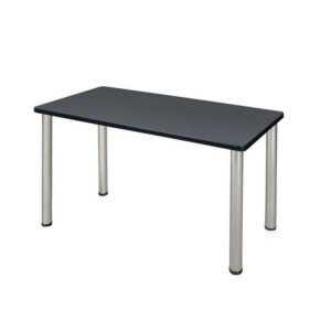 Regency 42 inch x 24 inch Kee Training Table in Grey and Chrome