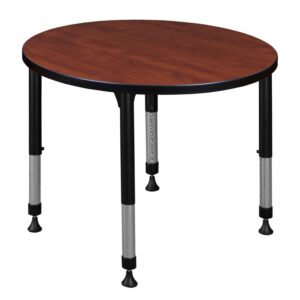 Regency 30 in.Round Height Adjustable Classroom Activity Table- Cherry