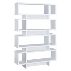 Reid 4-tier Open Back Bookcase White
