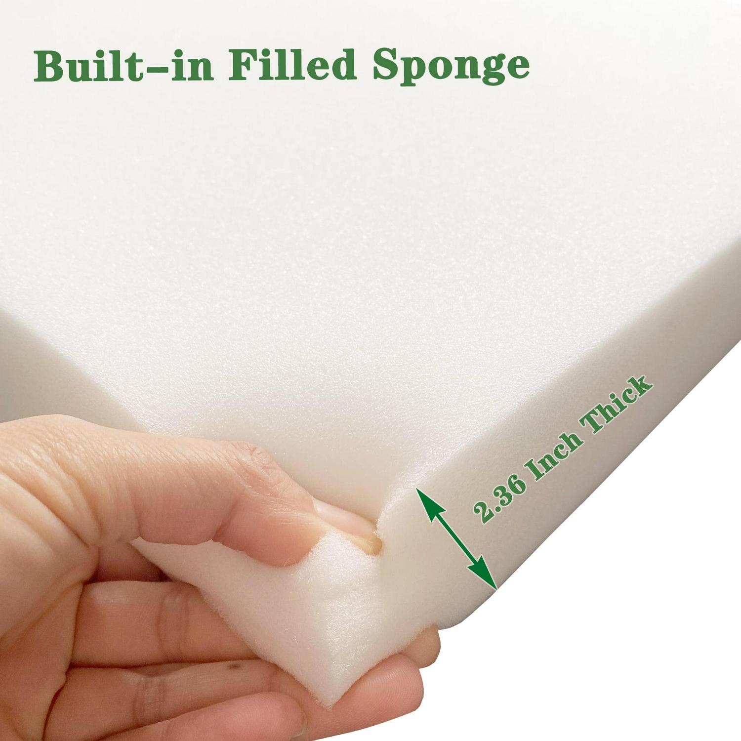 EDOEMSE 2PCS Set Outdoor Lounge Chair Cushion Replacement Patio Funiture Seat Cushion Chaise Lounge Cushion,Blue and White Stripes - Image 4