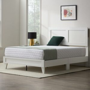 Rest Haven Kent Wood Platform Bed, Twin, White