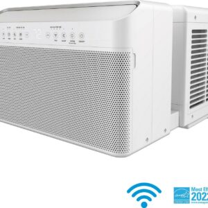 Restored Midea 10,000 BTU Smart Inverter U-Shaped Window Air Conditioner, 35% Energy Savings, Extreme Quiet, MAW10V1QWT (Refurbished)