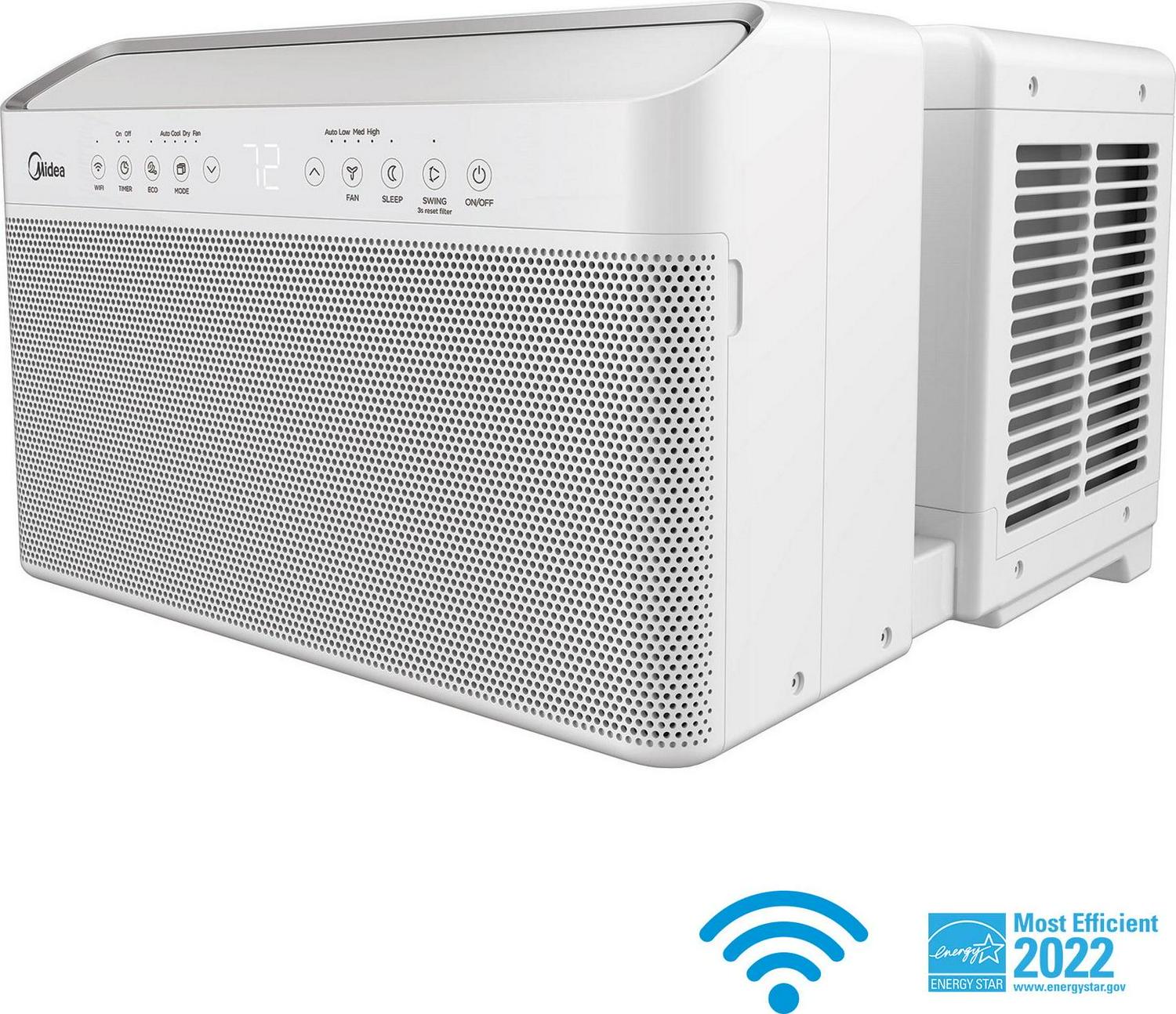 Midea 12,000 BTU Smart Inverter U-Shaped Window Air Conditioner, 35% Energy Savings, Extreme Quiet, RMW12SQW (Refurbished)