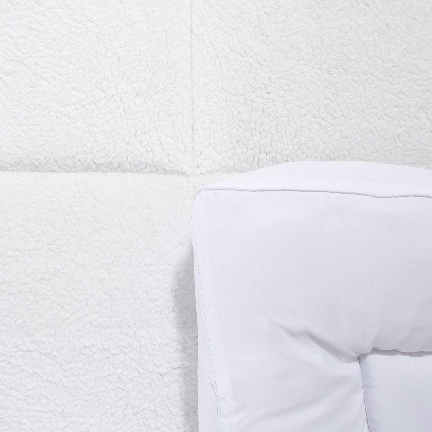 Trademark 64-24-K Bluestone Reversible Down Alternative Topper with Sherpa - King - Image 3