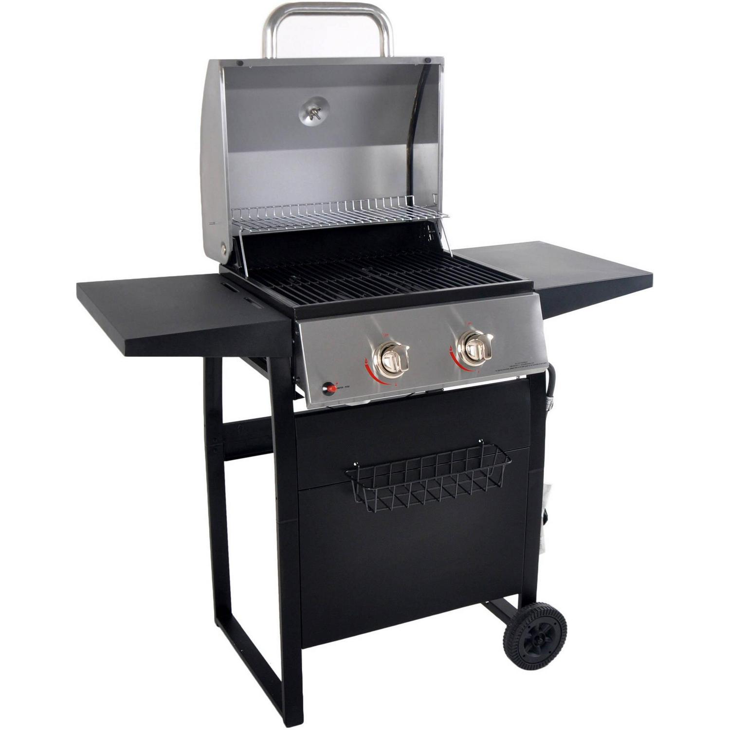 RevoAce 2-Burner Space Saver Propane Gas Grill, Stainless and Black, GBC1705WV, New - Image 10