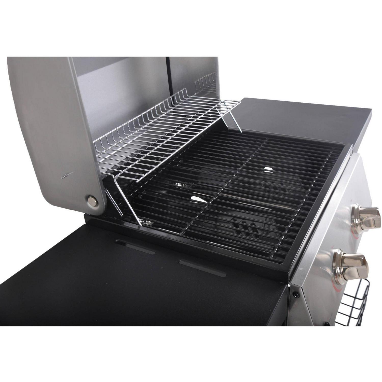 RevoAce 2-Burner Space Saver Propane Gas Grill, Stainless and Black, GBC1705WV, New - Image 2