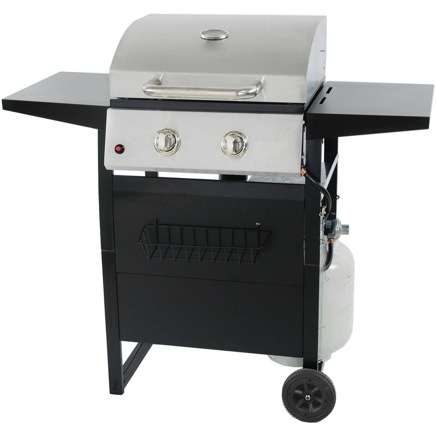 RevoAce 2-Burner Space Saver Propane Gas Grill, Stainless and Black, GBC1705WV, New - Image 5