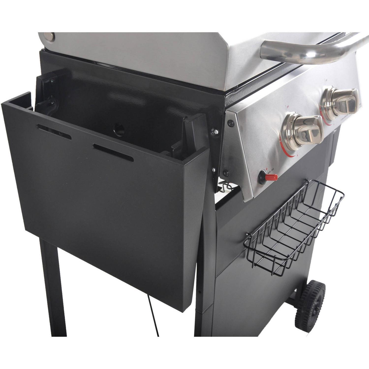 RevoAce 2-Burner Space Saver Propane Gas Grill, Stainless and Black, GBC1705WV, New - Image 12