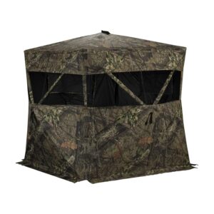 Rhino Blinds R150 Durable 3 Person Outside Game Hunting Ground Blind, Mossy Oak