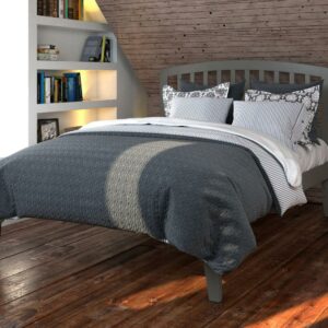 Richmond Full Platform Bed with Open Foot Board in Grey
