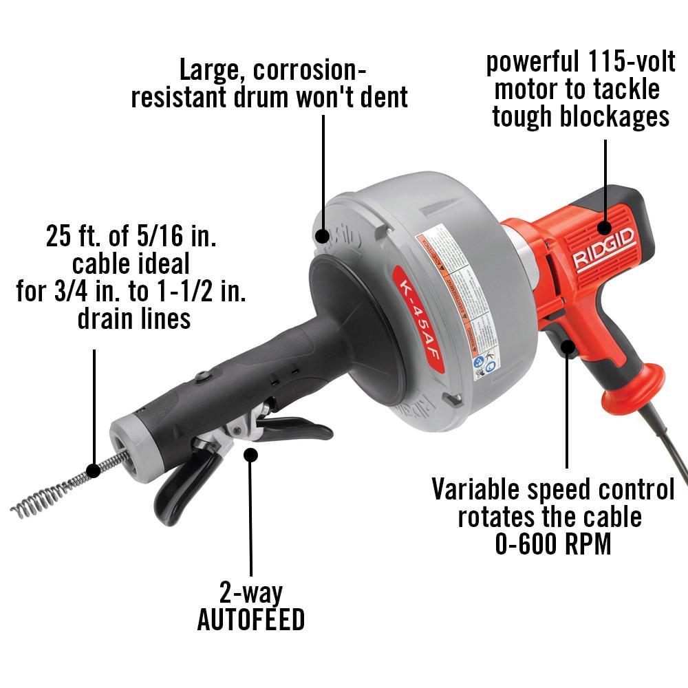 Ridgid 50 ft. (Cable) Corded Drain Cleaning Machine, 115V 35473 - Image 2