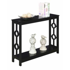 Convenience Concepts Ring Console Table with Shelf, Black