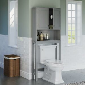 RiverRidge Over the Toilet Storage Cabinet, Gray, 7.81''