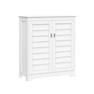 RiverRidge Brookfield 2-Door Bathroom Linen Storage Cabinet and Laundry Shelf - White