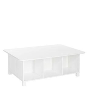 RiverRidge Kids Desk, Activity and Play Table with 6 Storage Cubbies - White