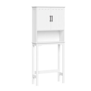 RiverRidge Monroe Over the Toilet Bathroom Spacesaver Medicine Cabinet Shelf - White