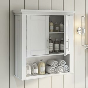 RiverRidge Somerset 2-Door Bathroom Medicine Cabinet Laundry Wall Shelf Storage - White