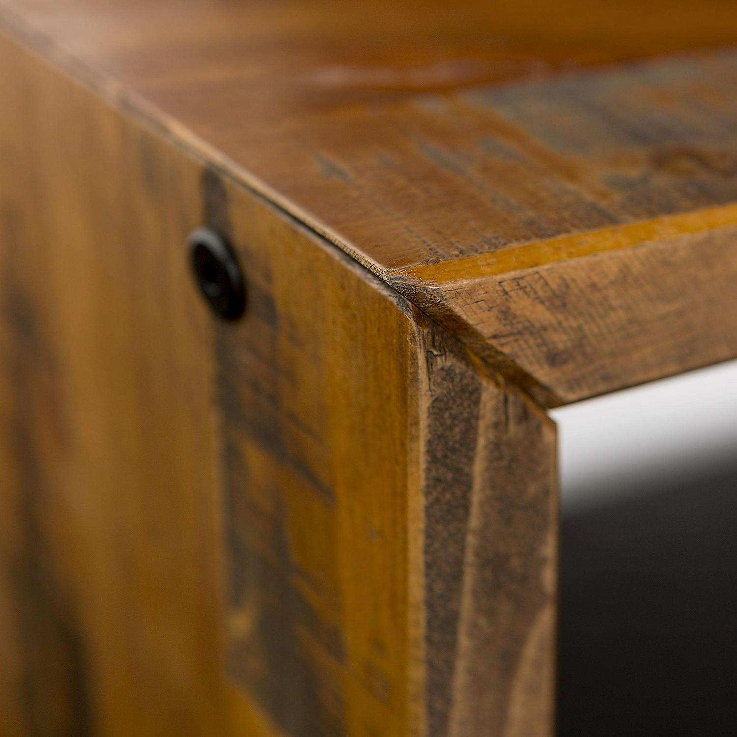 Walker Edison Roastam Storage Bench, Brown - Image 3