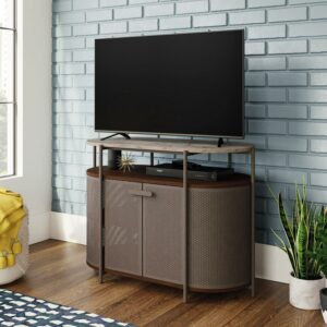 River Street Designs Mid-Century Modern TV Stand for TVs Up to 40", Umber Wood Finish
