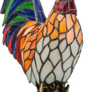 River of Goods Rae The Rooster Stained Glass Accent Lamp