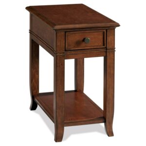 Riverside Furniture Campbell Wood One Drawer End Table in Burnished Cherry