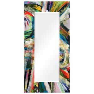 Rock Star I Rectangular Beveled Mirror on Reverse Printed Tempered Art Glass, 72" x 36"