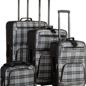 Rockland Luggage Fashion Collection 4 Piece Softside Expandable Luggage Set