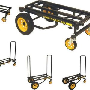 Odyssey OR10RT RockNRoller 8 in 1 DJ Equipment Heavy Duty Multi Cart, Black