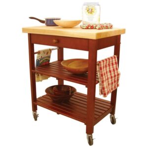 Catskill Craftsmen Roll About Kitchen Cart in Cherry Stain