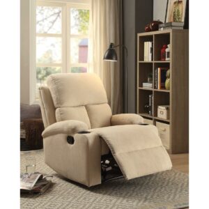Rosia Recliner, Beige Velvet