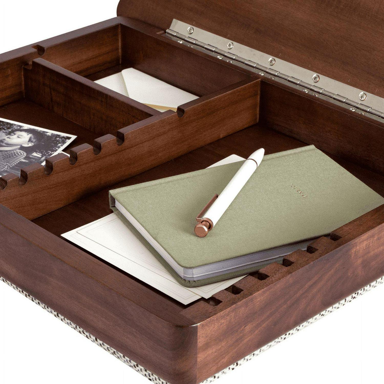 Rossie Home Acacia Wood Easel Lap Desk with Storage, Java - Image 3