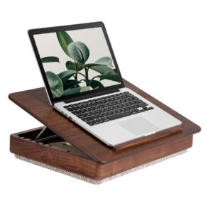 Rossie Home Acacia Wood Easel Lap Desk with Storage, Java