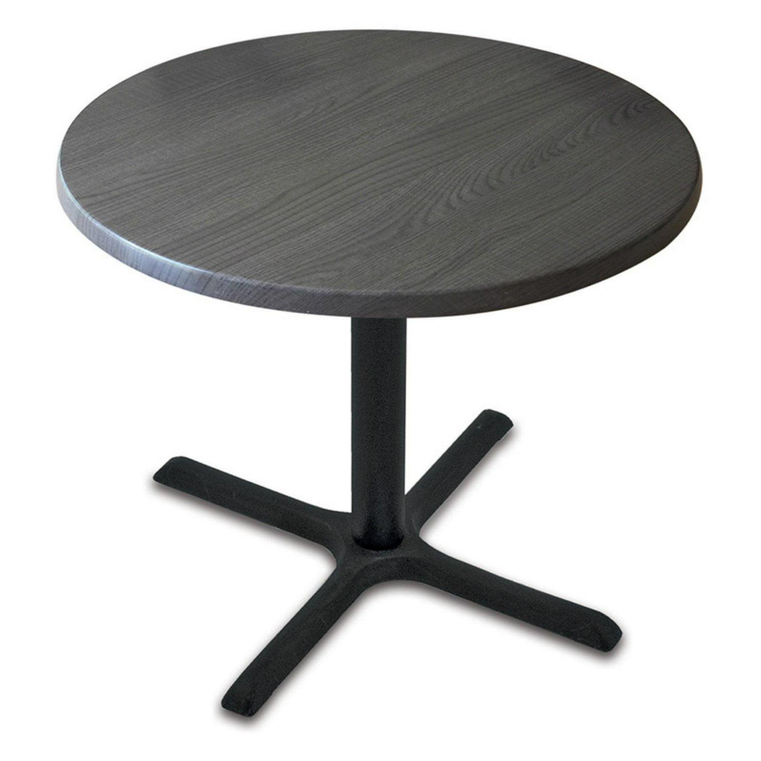 30" Tall OD211 Indoor/Outdoor All-Season Table with 36" Diameter Black Steel Top - Image 5