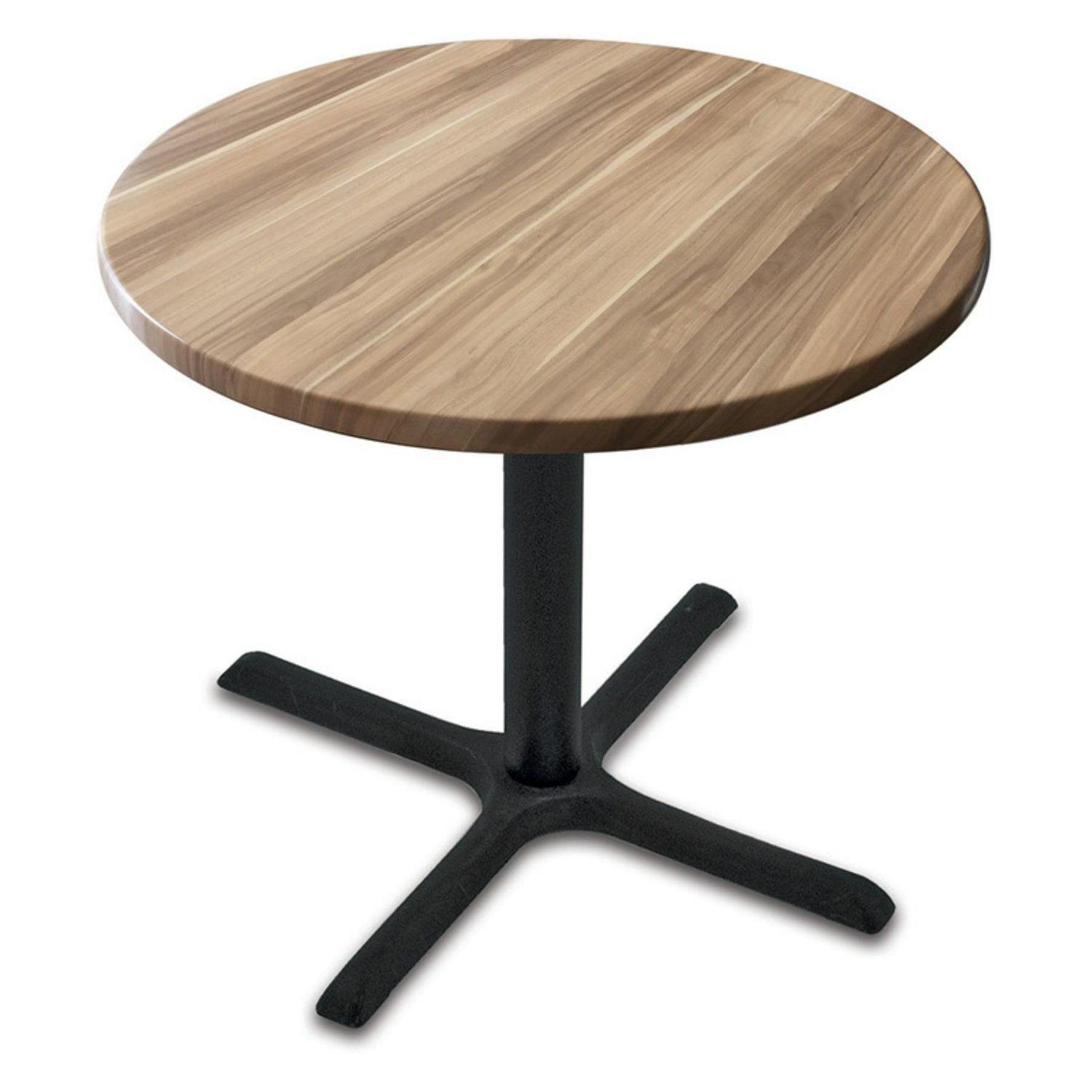 30" Tall OD211 Indoor/Outdoor All-Season Table with 36" Diameter Black Steel Top - Image 4