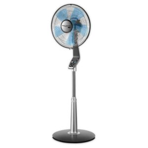 Rowenta Turbo Silence Standing Floor Fan with Remote, 53 Inch, Portable, 5 Speeds, VU5670