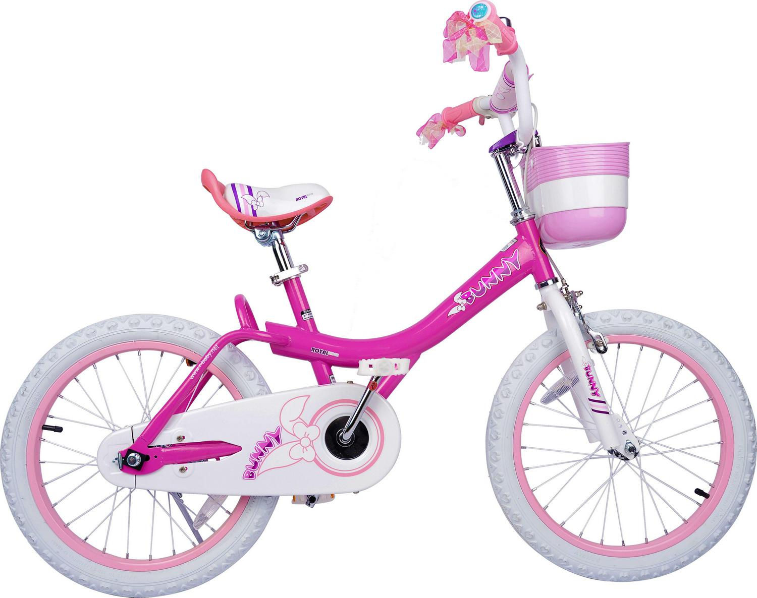 RoyalBaby Bunny Girl's Bike Fushcia 18 inch Kid's bicycle