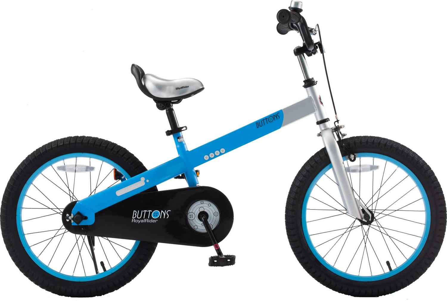 RoyalBaby Buttons 18 inch Kid's Bicycle Matte Blue With Kickstand