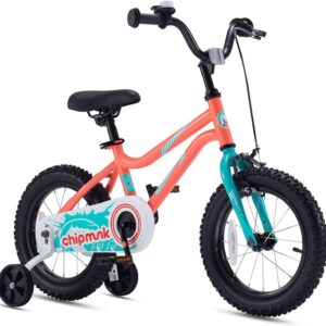 RoyalBaby Chipmunk Kids Bike Boys Girls 14 Inch Bicycle with Training Wheels Red