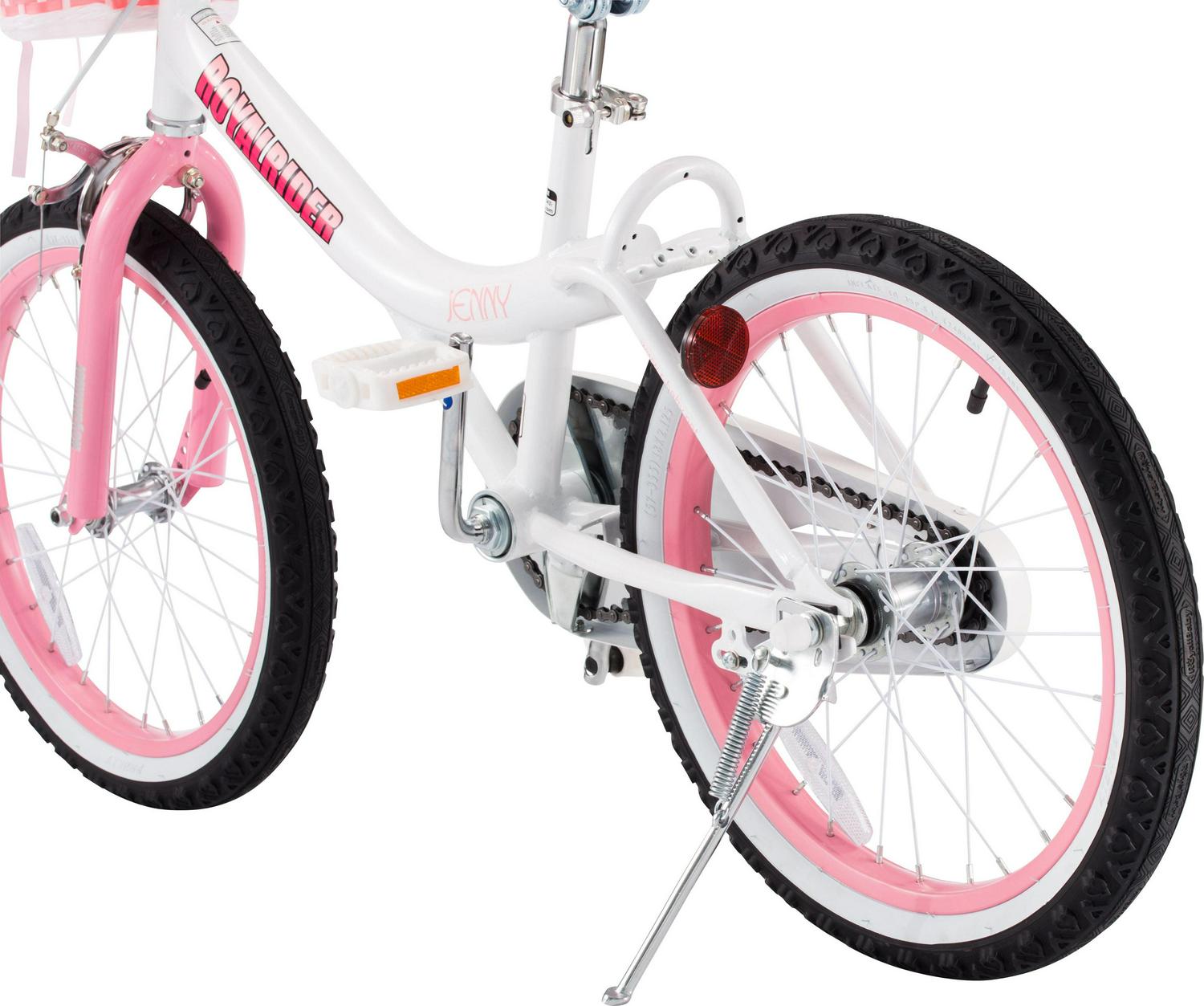 RoyalBaby Jenny Princess 18 inch Girl's Bicycle, White & Pink - Image 5